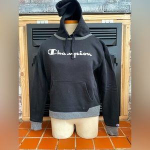 Champion Hooded Sweatshirt with sliver/black trim